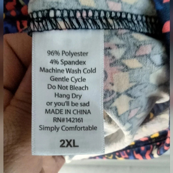 LuLaRoe Women's Sz 2XL Flower Colorful Knee Length Dress (New) - Picture 4 of 9